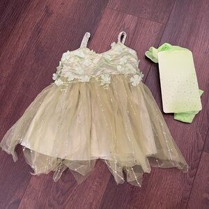 Kids Fairy Costume Dress with Tights